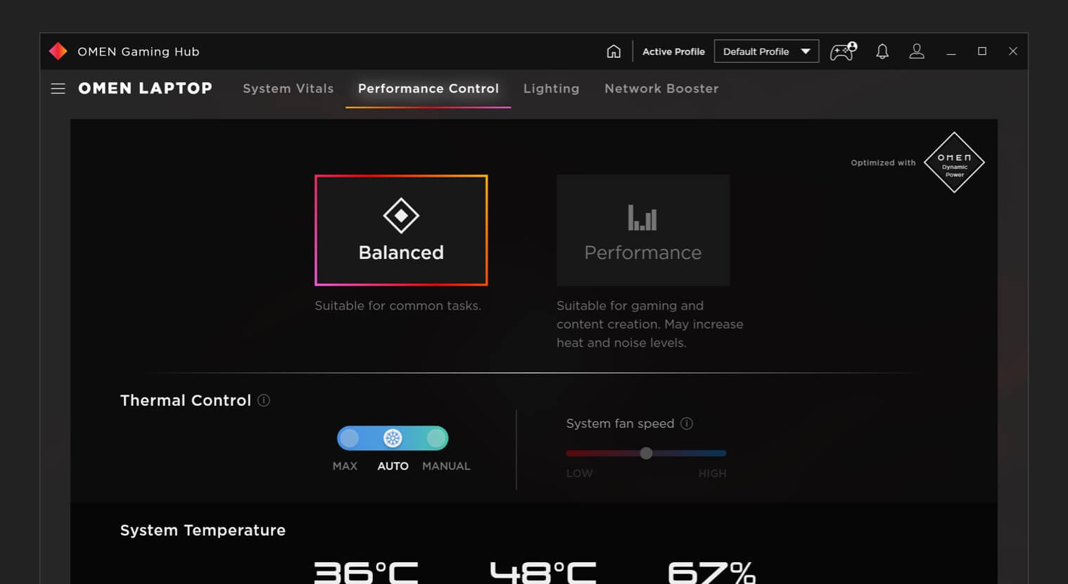 PERFORMANCE CONTROL