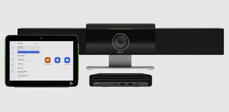 Poly Studio -USB-videoneuvottelukamera, kosketusnäytöllinen ohjain ja miniyhteistyötietokone -paketti keskikokoisiin kokoushuoneisiin Poly Studio -USB-videoneuvottelukamera, kosketusnäytöllinen ohjain ja miniyhteistyötietokone -paketti keskikokoisiin kokoushuoneisiin
