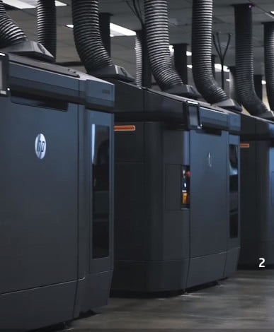 Fleet of HP Jet Fusion 4200 industrial 3D printers_by Forecast 3D